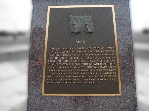 sign on the Memorial Monument honoring Spain